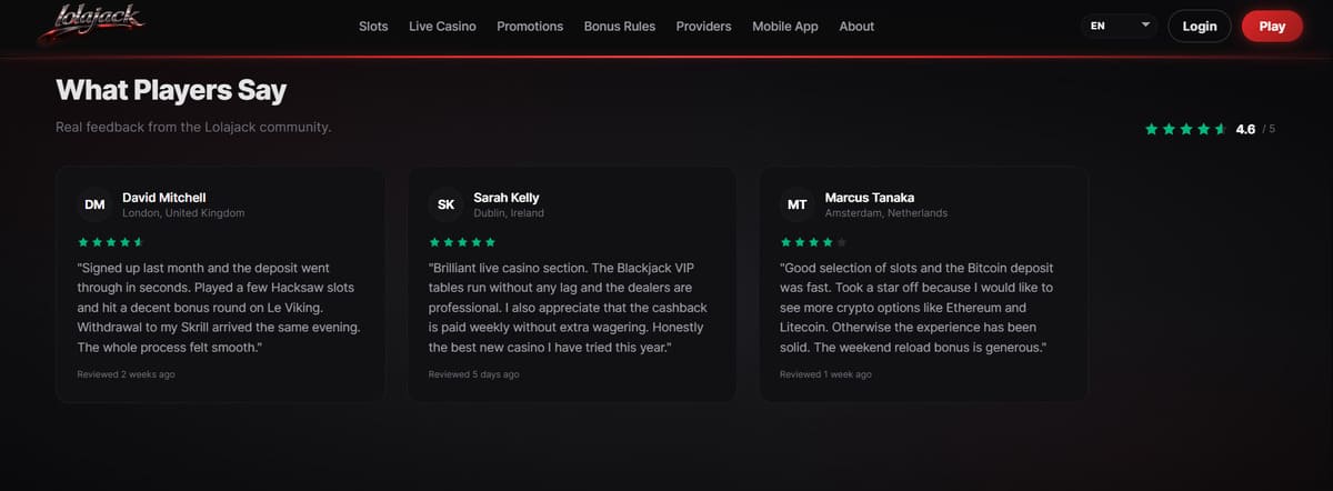 lolajack casino avis client